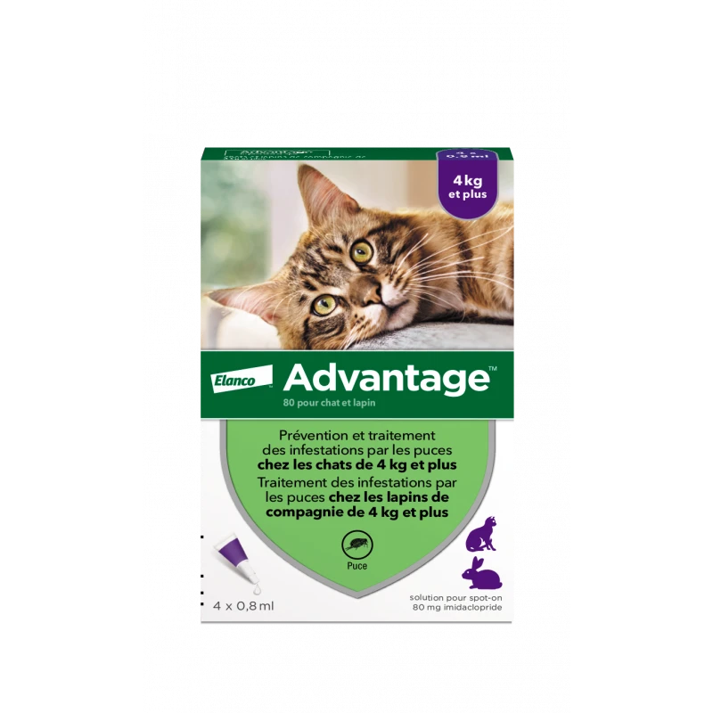 Advantage 80 Chat/Lapin De Plus De 4 Kg 1 Advantage 80 Chat/Lapin De Plus De 4 Kg