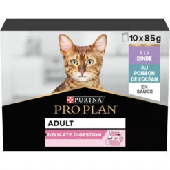 PURINA PRO PLAN Cat Adult Delicate Digestion Dinde & Poisson Multipack Sachet Repas