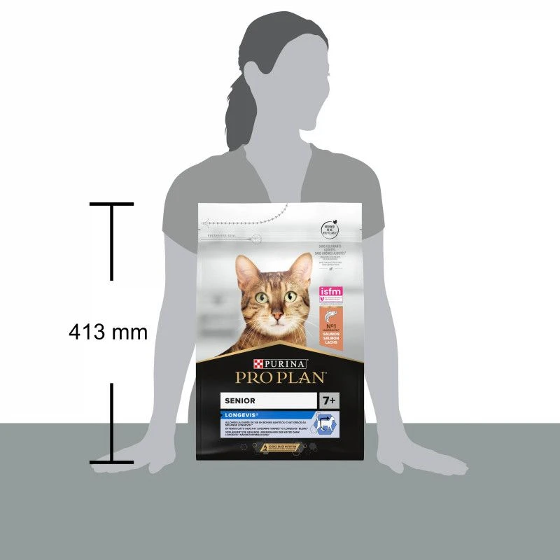 PURINA PRO PLAN Cat Adult 7+ Avec LONGEVIS® Saumon 3 PURINA PRO PLAN Cat Adult 7+ Avec LONGEVIS® Saumon – Image 3