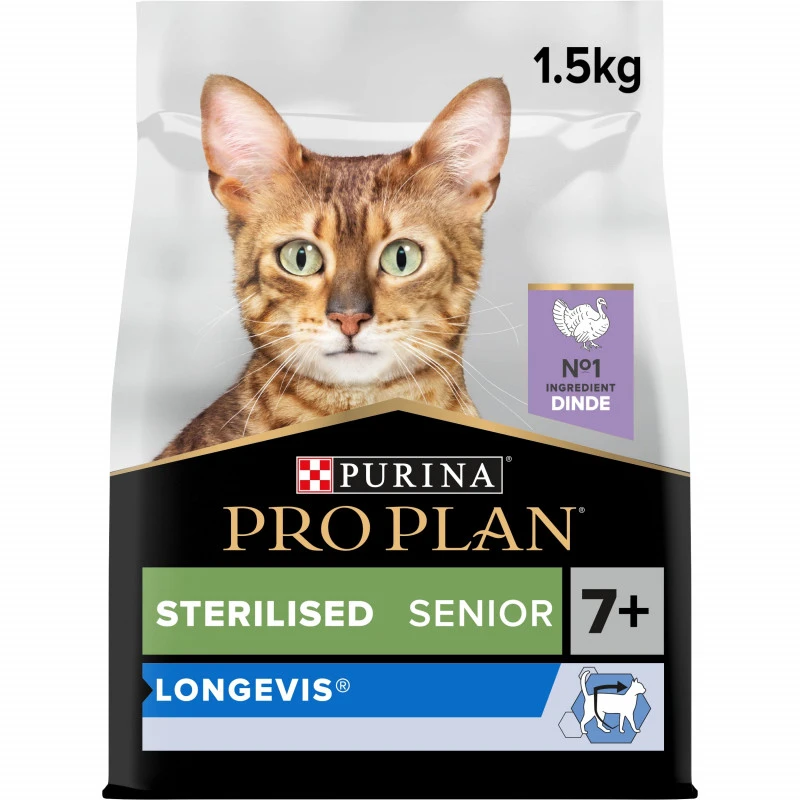 PURINA PRO PLAN Cat Sterilised Adult 7+ Longevis Dinde 1 PURINA PRO PLAN Cat Sterilised Adult 7+ Longevis Dinde