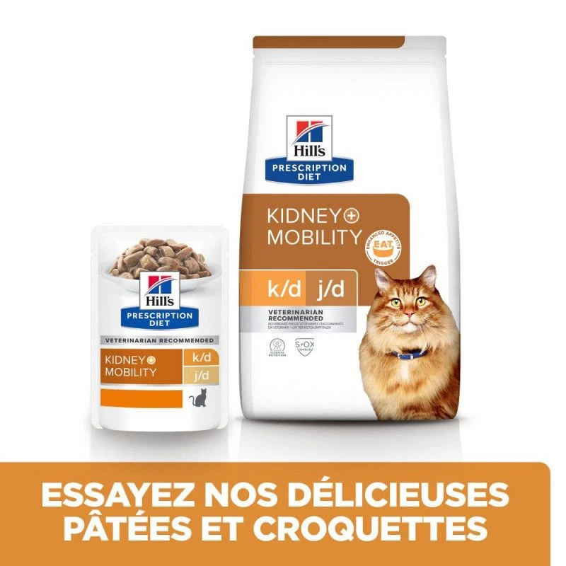 K/D J/D Kidney+Mobility Sachet Repas Pour Chat Poulet 3 K/D J/D Kidney+Mobility Sachet Repas Pour Chat Poulet – Image 3