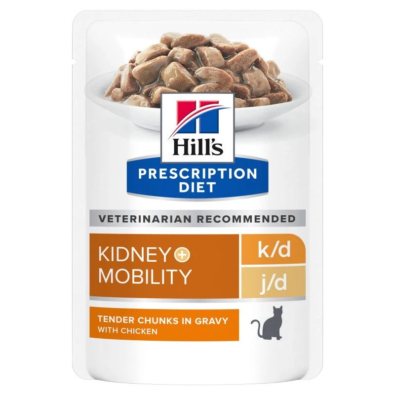 K/D J/D Kidney+Mobility Sachet Repas Pour Chat Poulet 1 K/D J/D Kidney+Mobility Sachet Repas Pour Chat Poulet