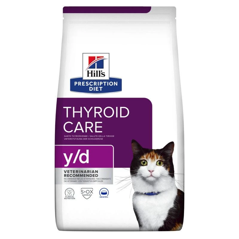 Y/D Thyroid Croquettes Pour Chat 1 Y/D Thyroid Croquettes Pour Chat