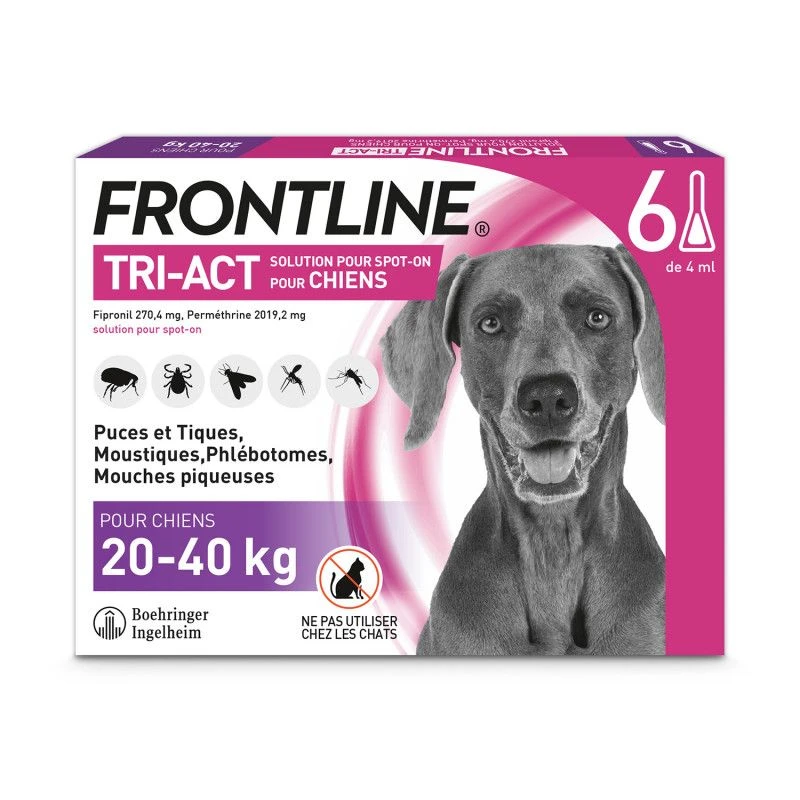 Boehringer Ingelheim Frontline Tri-Act L Chien De 20 à 40 Kg 1 Boehringer Ingelheim Frontline Tri-Act L Chien De 20 à 40 Kg
