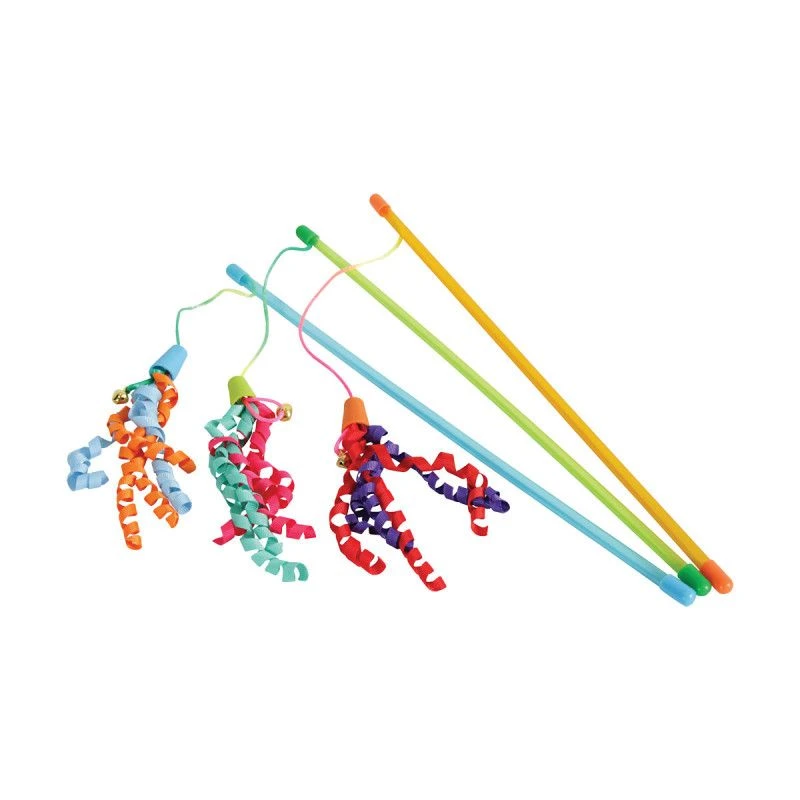 Materiel Jouet Chat Zolux : Canne à Pêche à Rubans 1 Materiel Jouet Chat Zolux : Canne à Pêche à Rubans