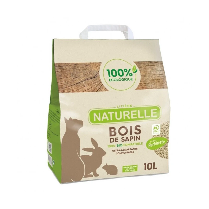 Materiel Litière Compostable Perlinette Bois De Sapin Chats & Nac 1 Materiel Litière Compostable Perlinette Bois De Sapin Chats & Nac