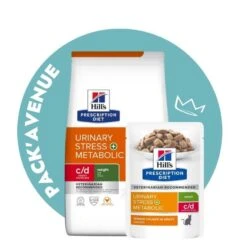 Pack'Avenue Hill's C/d Urinary Stress Multicare+Metabolic Pour Chat 3 Kg