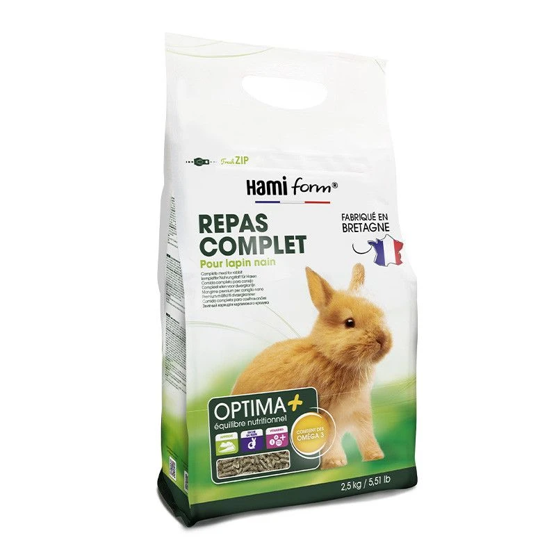Repas Premium Optima+ Lapin Nain 1 Repas Premium Optima+ Lapin Nain