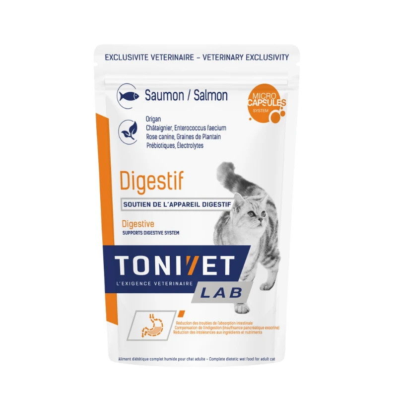 Tonivet Chat Digestif Saumon Sachet Repas 1 Tonivet Chat Digestif Saumon Sachet Repas