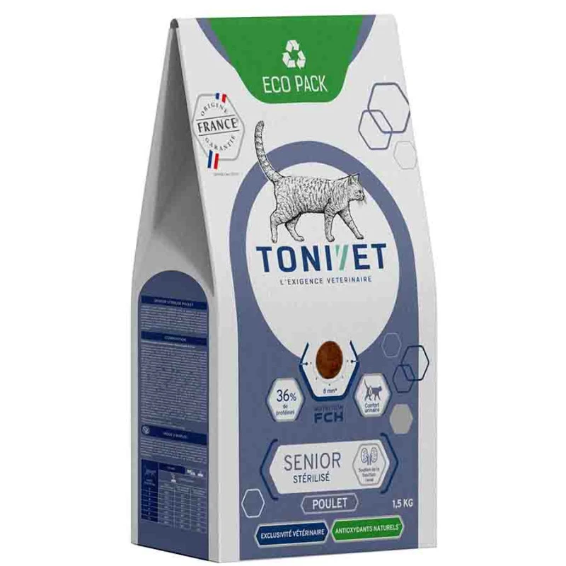 Tonivet Chat Senior Stérilisé Poulet 1 Tonivet Chat Senior Stérilisé Poulet