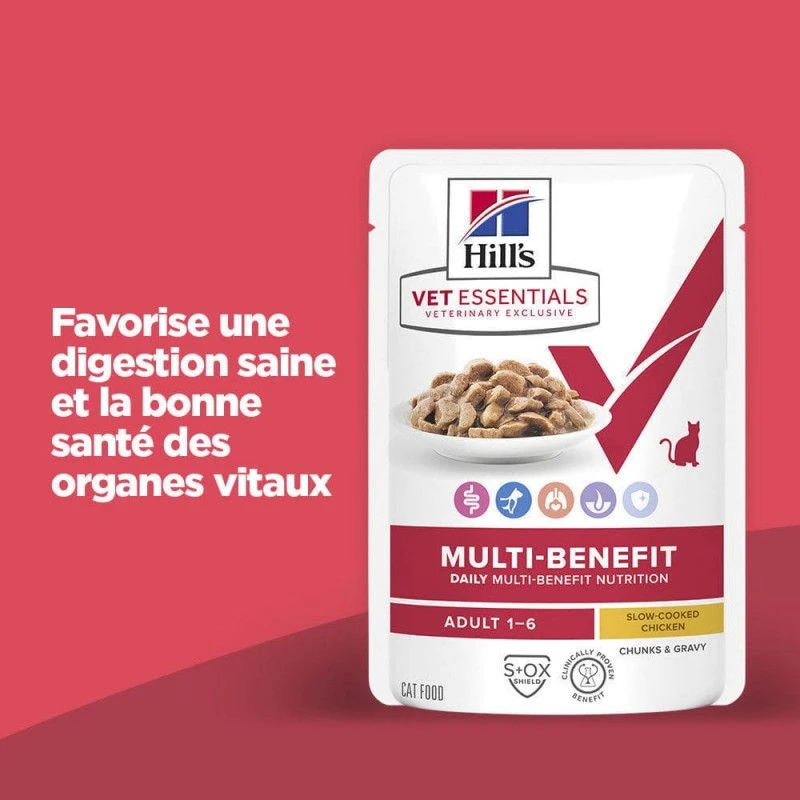 Vet Essentials Chat Multi-Benefit Adulte Poulet Sachet Repas 2 Vet Essentials Chat Multi-Benefit Adulte Poulet Sachet Repas – Image 2