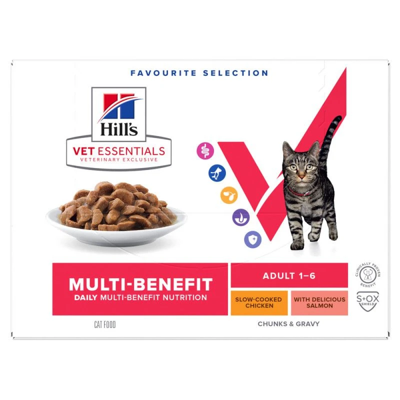 Vet Essentials Chat Multi-Benefit Adult Pack Mixte Sachet Repas 1 Vet Essentials Chat Multi-Benefit Adult Pack Mixte Sachet Repas