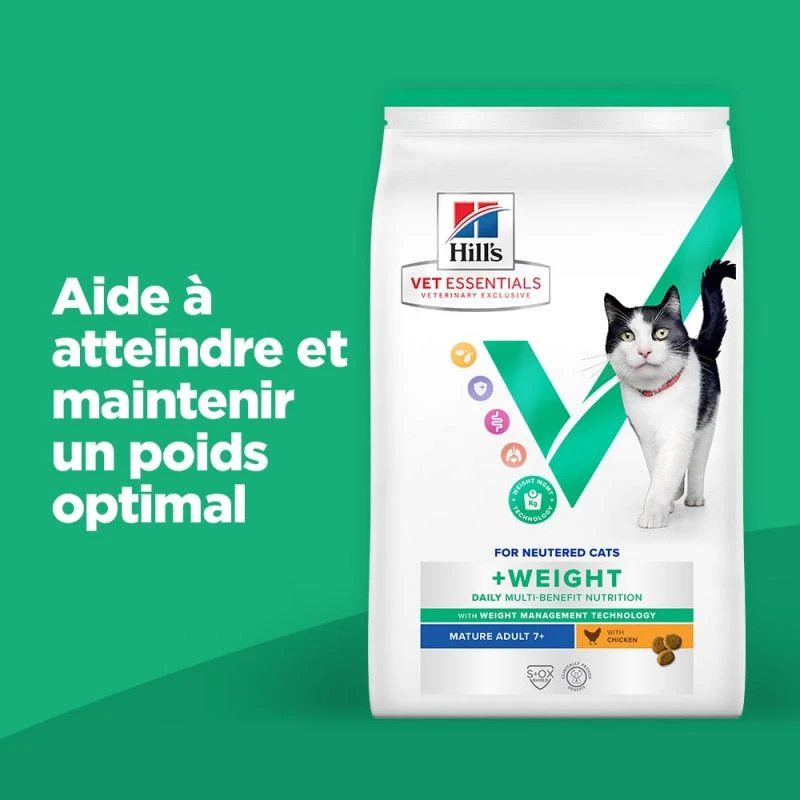 Vet Essentials Chat Multi-Benefit + Weight Mature 7+ Poulet 3 Vet Essentials Chat Multi-Benefit + Weight Mature 7+ Poulet – Image 3