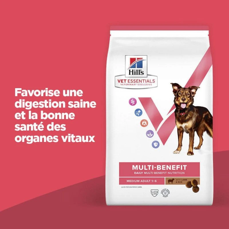 Vet Essentials Chien Multi-Benefit Adult + Medium Agneau & Riz 3 Vet Essentials Chien Multi-Benefit Adult + Medium Agneau & Riz – Image 3