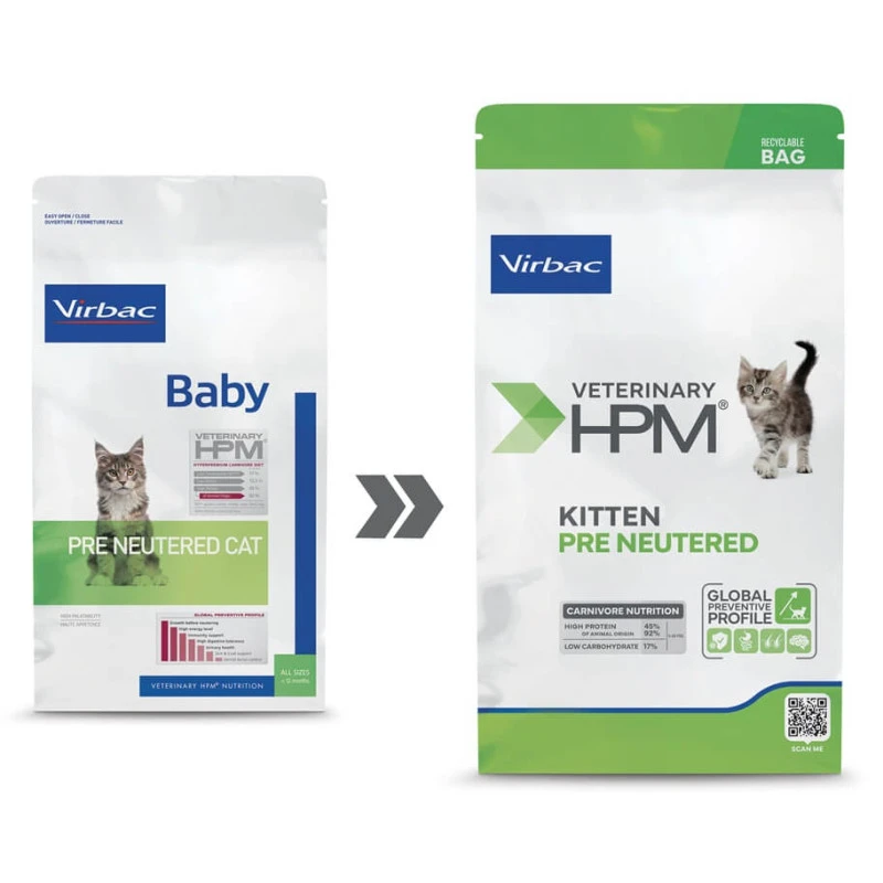Virbac Veterinary HPM Cat Baby Pre Neutered 1 Virbac Veterinary HPM Cat Baby Pre Neutered