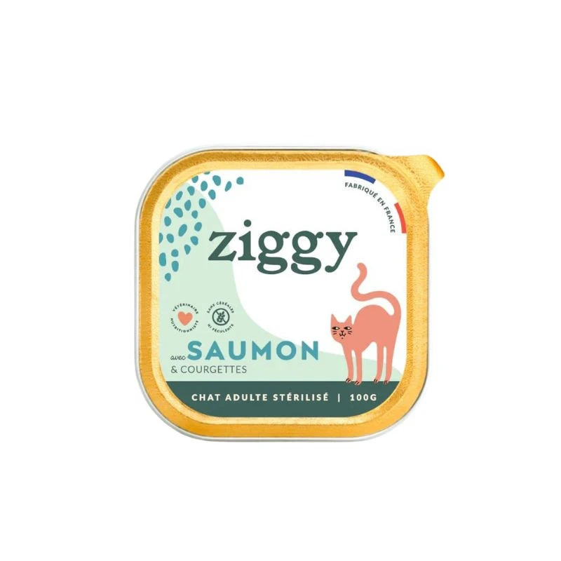 Ziggy Chat Adulte Stérilisé Saumon Pâtée 2 Ziggy Chat Adulte Stérilisé Saumon Pâtée – Image 2